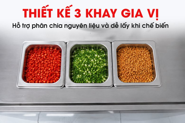 3 khay inox gia vị tiện lợi 