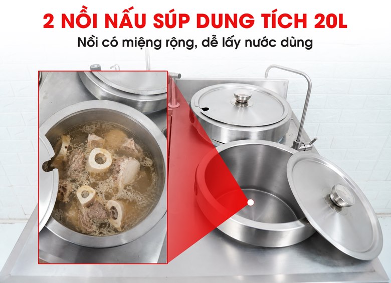 Hai nồi soup riêng biệt