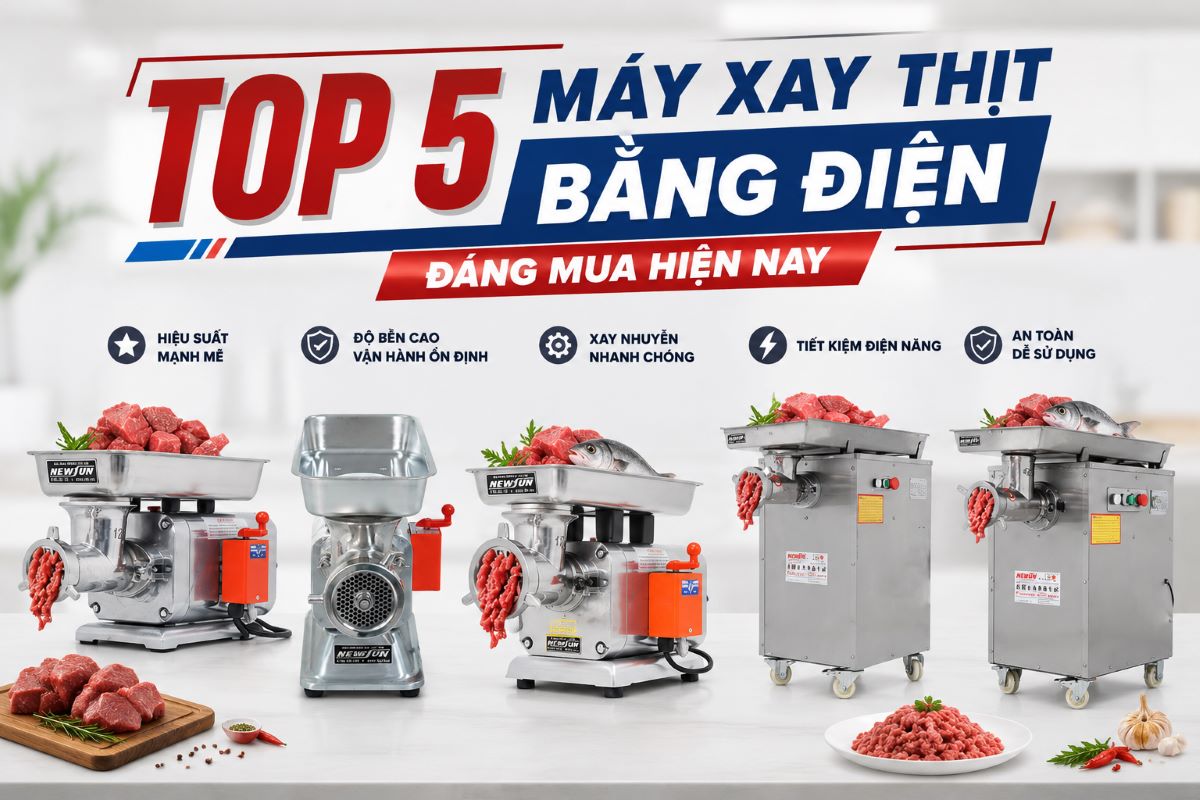 Top 5 máy xay thịt bằng điện xay nhanh, thịt tơi mịn đồng đều