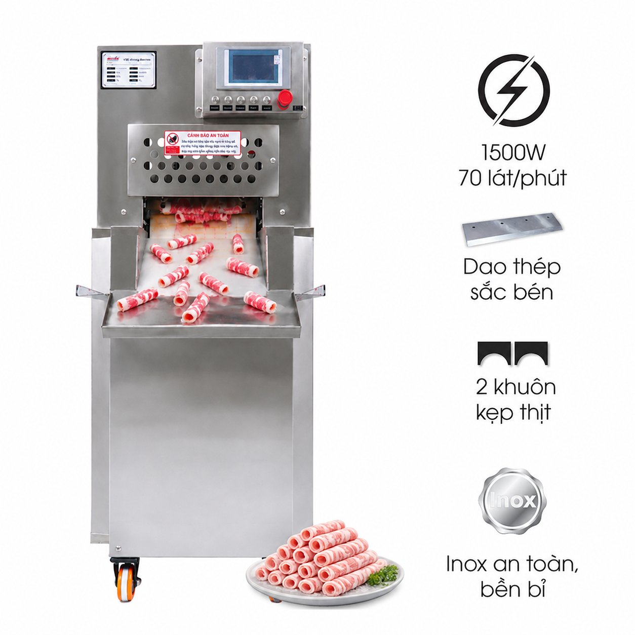 Máy cắt thịt đông lạnh cao cấp NS-CNC-2DT/ROLLS