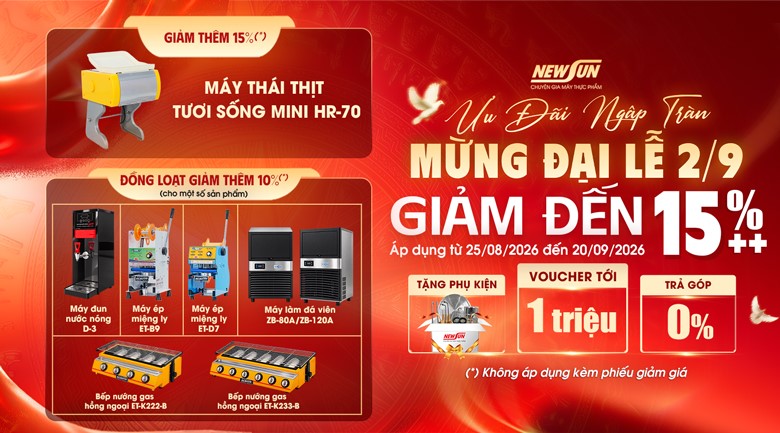 Chương trình khuyến mãi 2-9 của NEWSUN 