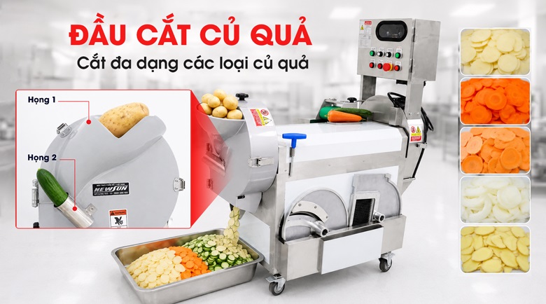 Cắt đa dạng các loại củ quả 