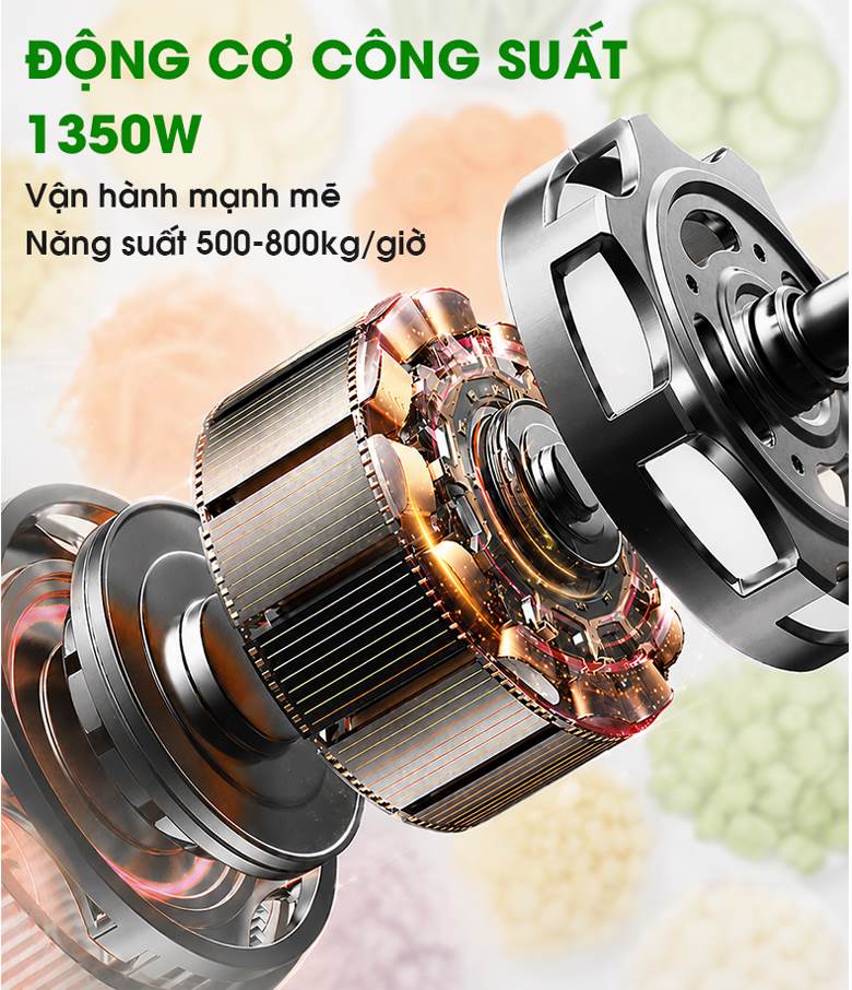 Cho sản lượng từ 500-800kg mỗi giờ, đáp ứng nhu cầu lớn 
