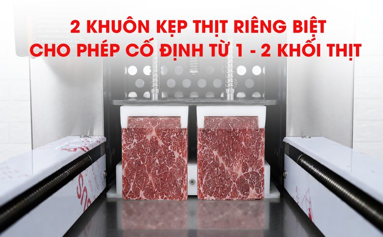 2 khuôn kẹp thịt độc lập tăng khả năng thái thịt