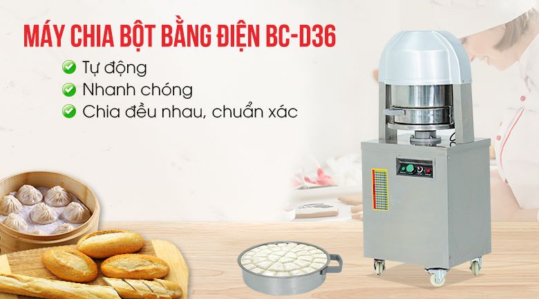 Máy chia bột bánh bao bằng điện BC-D36