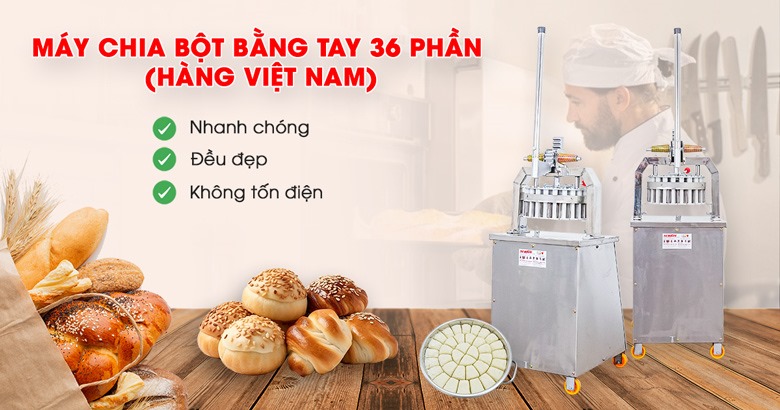 Máy chia bột bánh bao bằng tay 36 phần MCBVNT-36P