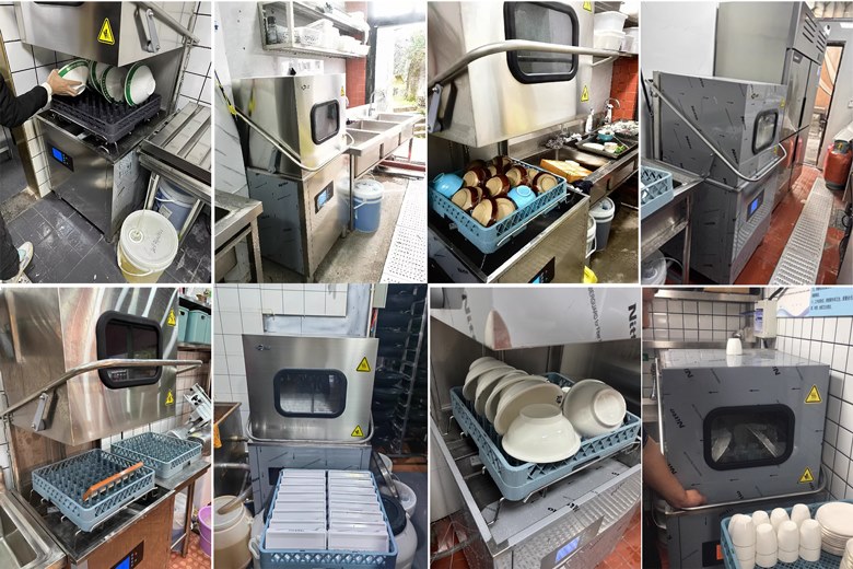 Máy rửa bát cửa sập công nghiệp Newsun