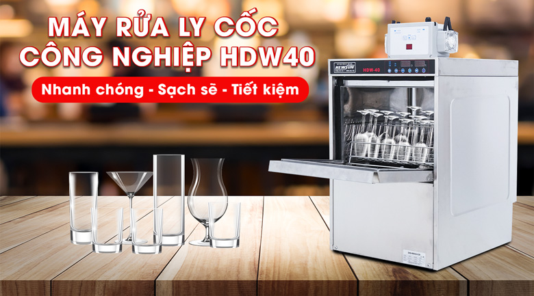 Máy rửa li cốc công nghiệp phù hợp quán bar, quán cà phê