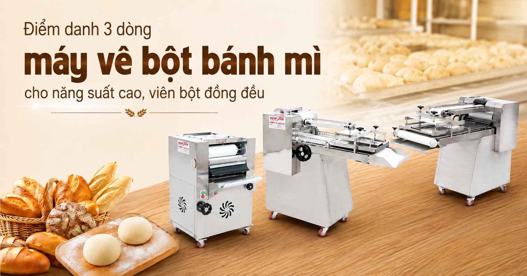Top 3 máy vê bột bánh mì giúp tạo hình nhanh, phôi bột đều