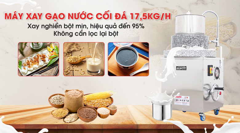 Máy nghiền bột nước inox cối đá 17,5kg/h